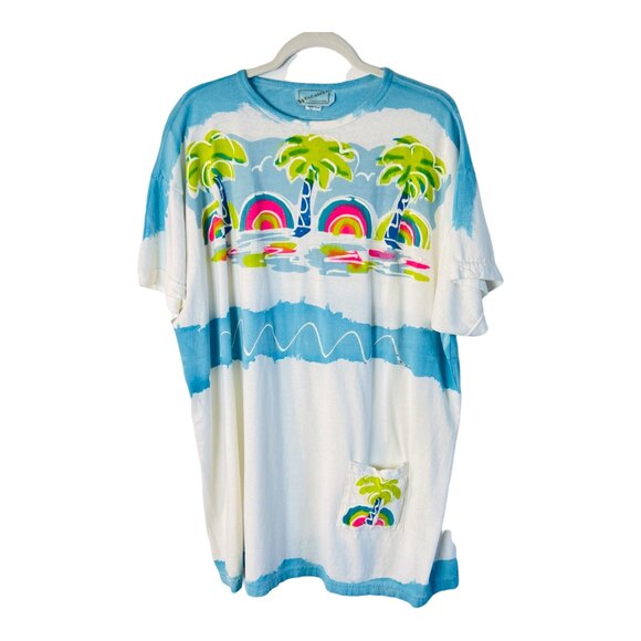 Vintage Wearabouts Tropical Palm Tree Coverup One Size - Picture 1 of 4